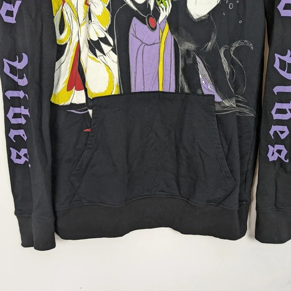 DISNEY M Villains Bad Vibes Hoodie Evil Queen Maleficent Ursula Cruela Sweater - Picture 6 of 10